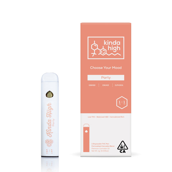 Kinda High™ - Party 1:1 CBD/THC - Rechargeable Disposable